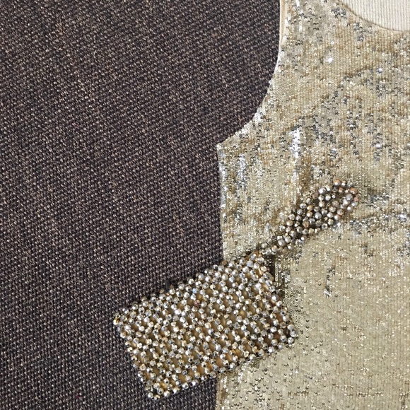 Vtg Gold beaded evening bag circa 1940 - Picture 2 of 11